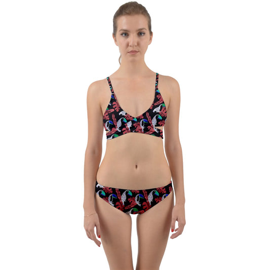 Toucans Small Inverted Wrap Around Bikini Set