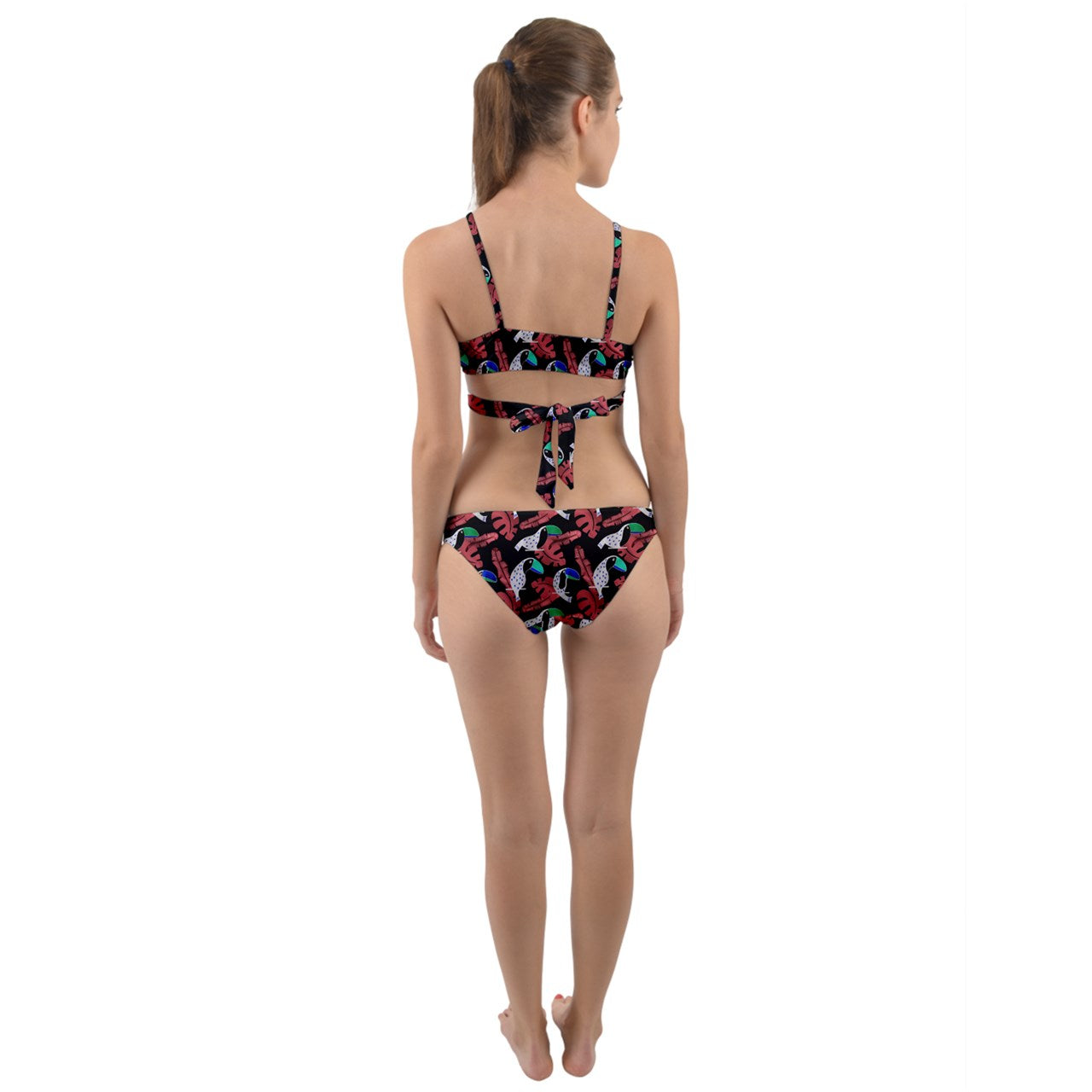 Toucans Small Inverted Wrap Around Bikini Set