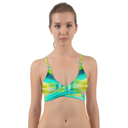 Green Wave 1 Wrap Around Bikini Top