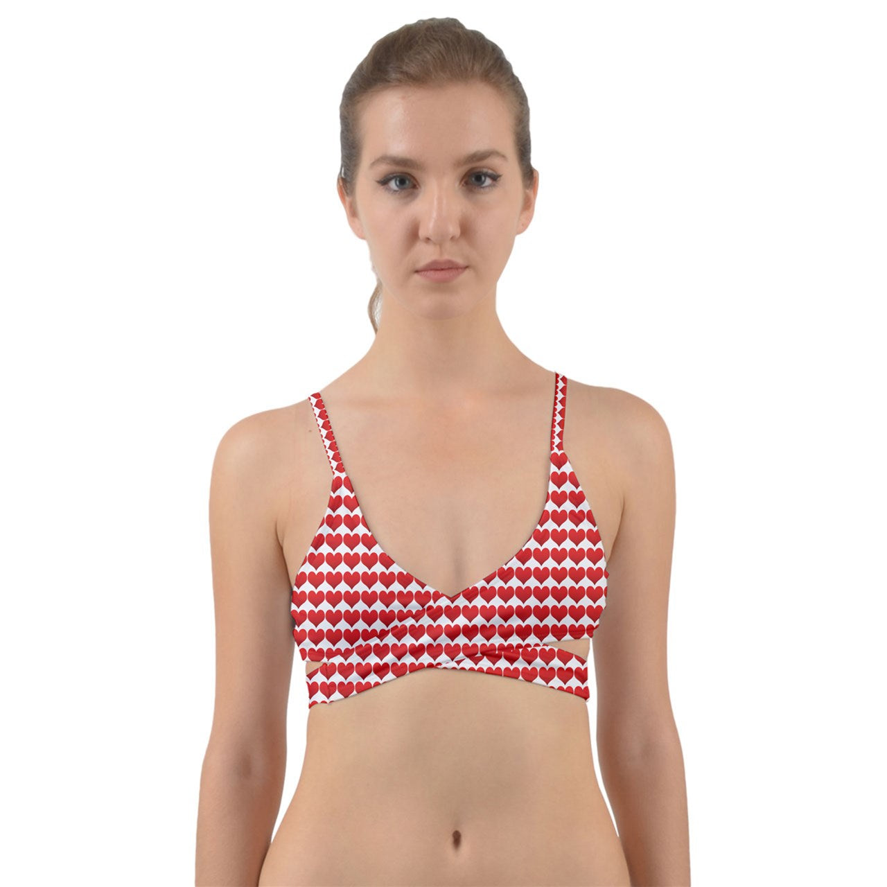 Hearts Wrap Around Bikini Top