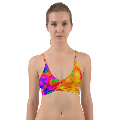 Colorful Adjustable Halter Bikini Top for Beach and Pool