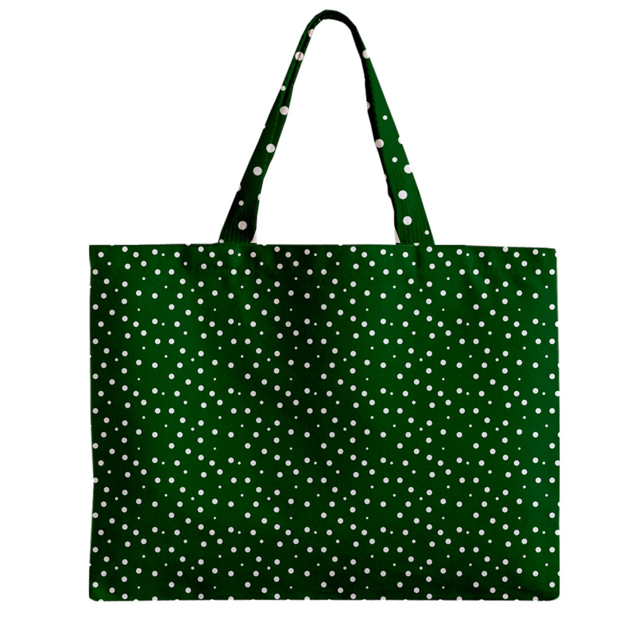 Zipper Mini Tote Bag Green Dots