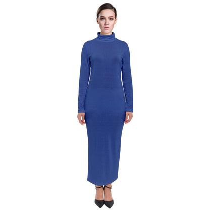 Turtleneck Maxi Dress Classic Blue