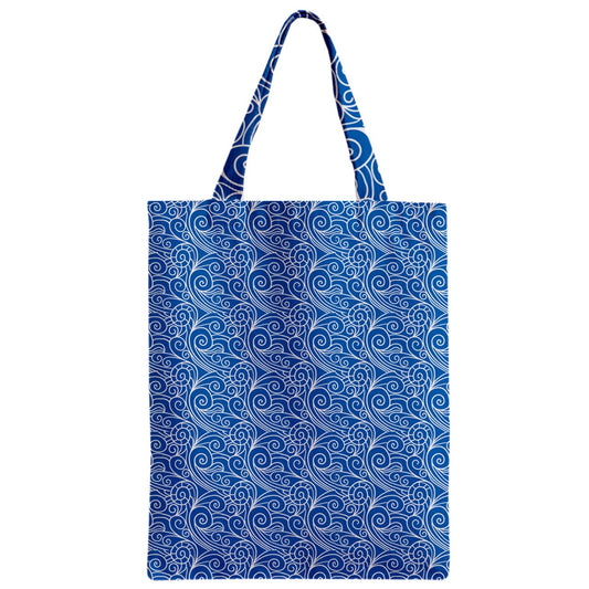 Zipper Classic Tote Bag Blue Wind