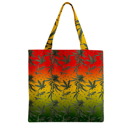 Marijuana Zipper Grocery Tote Bag