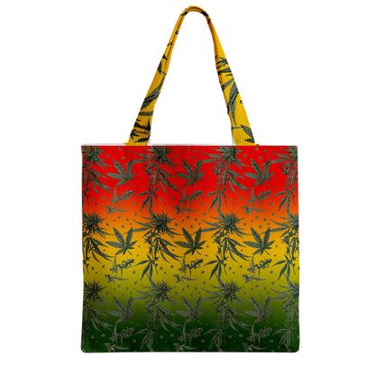 Marijuana Zipper Grocery Tote Bag