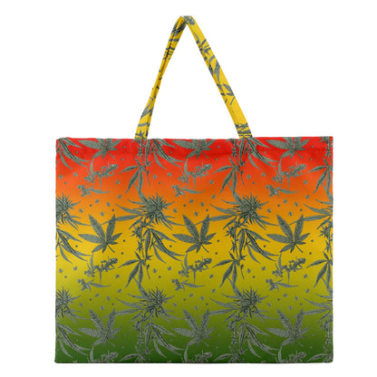 Marijuana Zipper Large Tote Bag