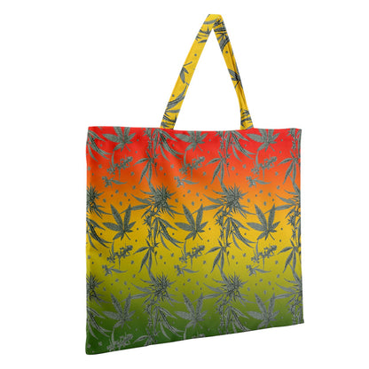 Marijuana Zipper Large Tote Bag