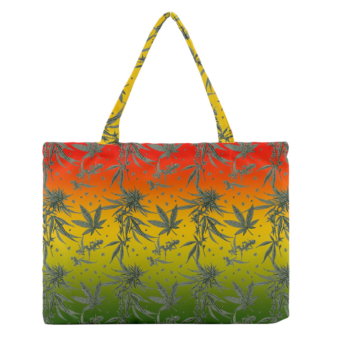 Marijuana Zipper Medium Tote Bag