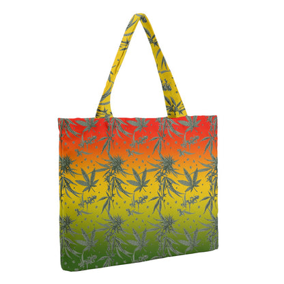 Marijuana Zipper Medium Tote Bag