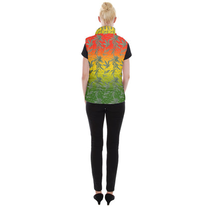 Marijuana Women's Button Up Vest