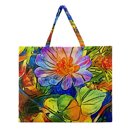 Petunia Zipper Large Tote Bag