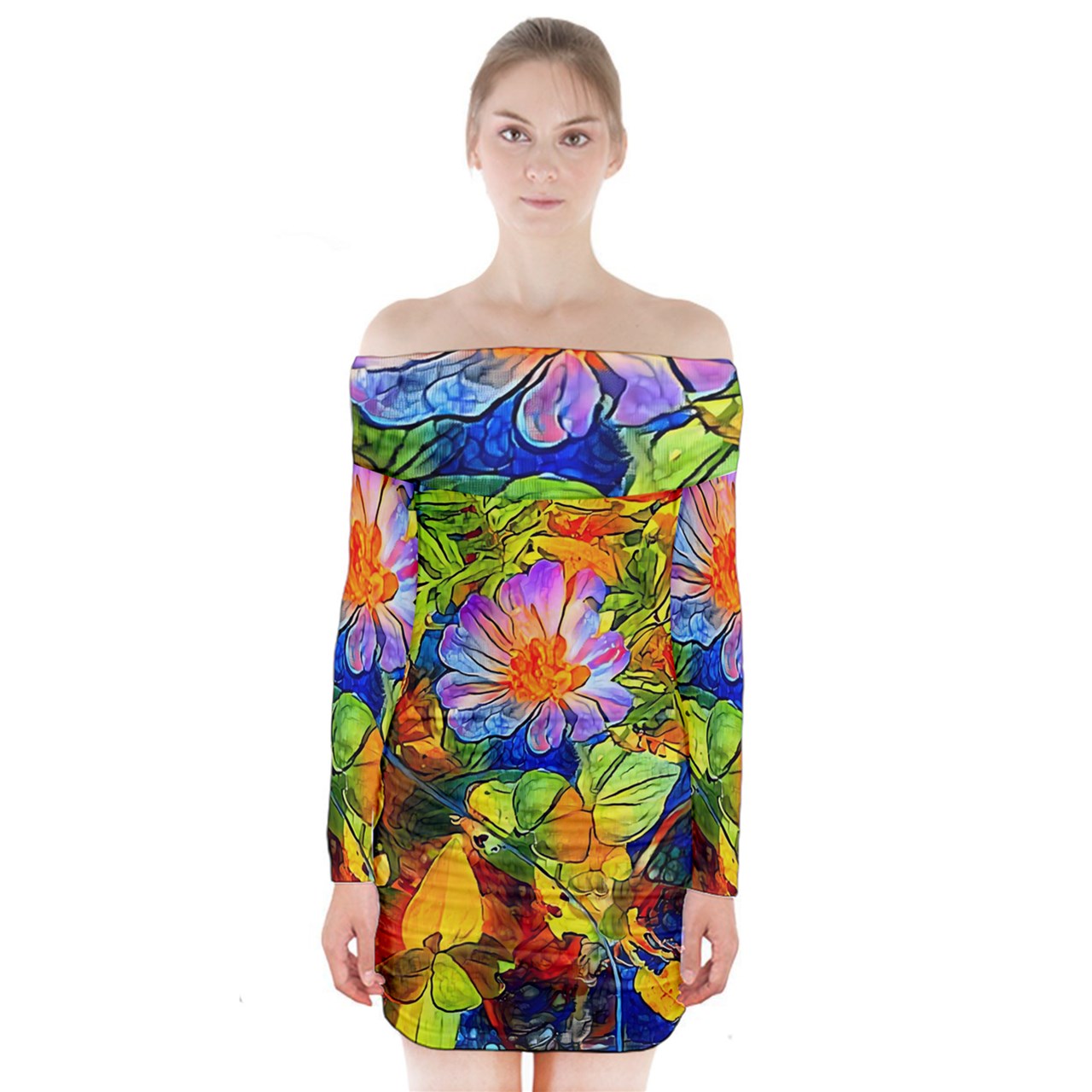 Petunia Long Sleeve Off Shoulder Dress 5XL