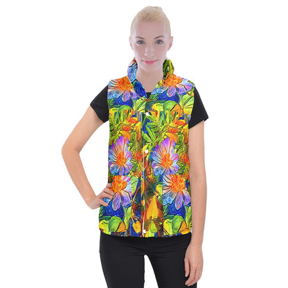 Petunia Women's Button Up Vest 3XL