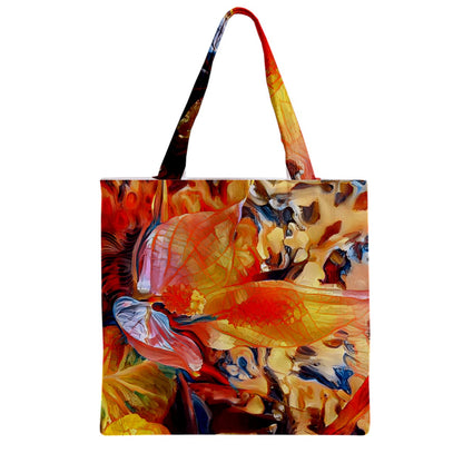 Peace Lily Zipper Grocery Tote Bag