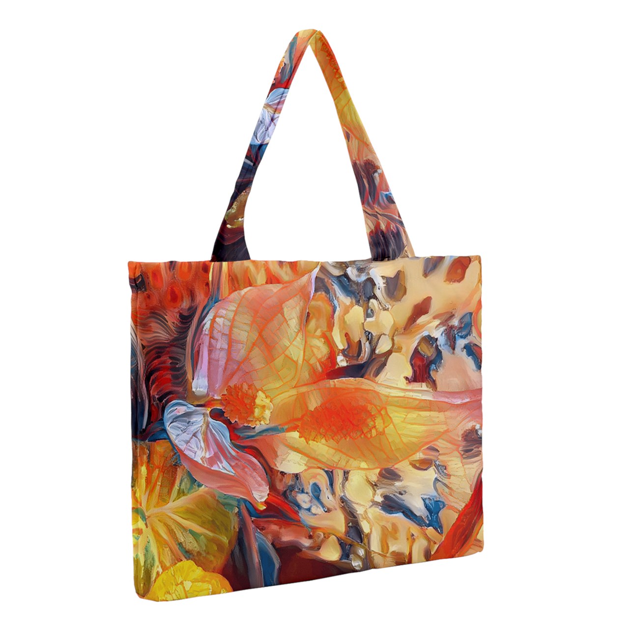 Peace Lily Zipper Medium Tote Bag