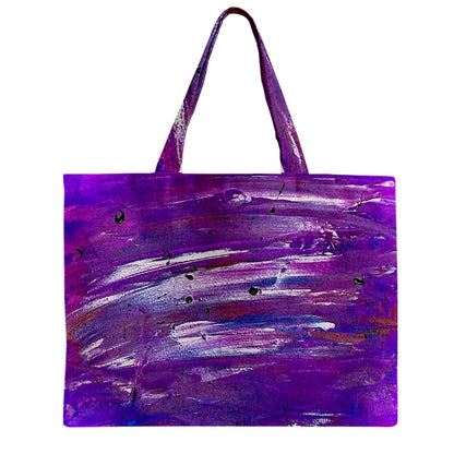 Purple Zipper Mini Tote Bag