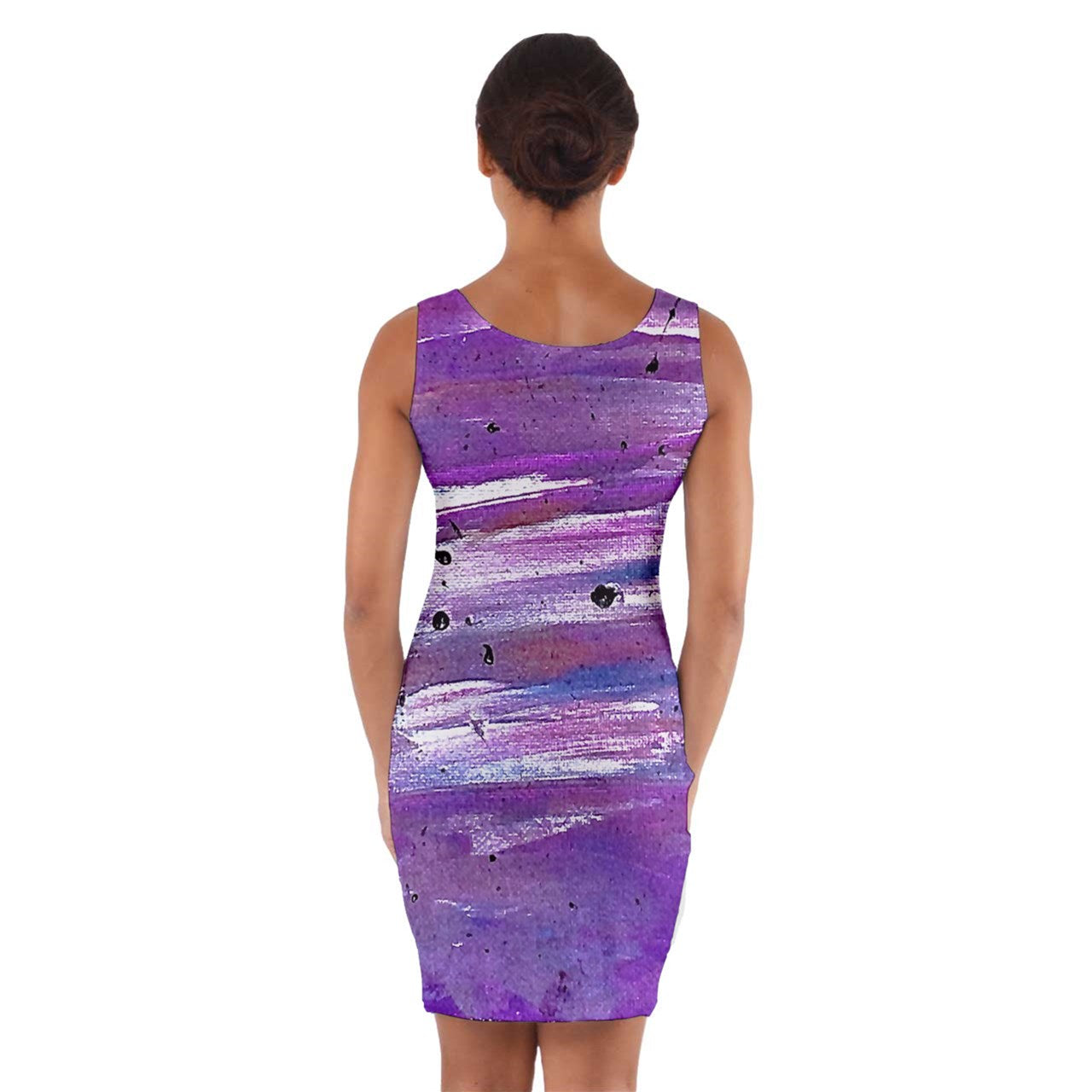 Purple Wrap Front Bodycon Dress