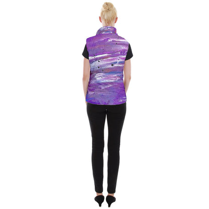 Purple Women's Button Up Vest