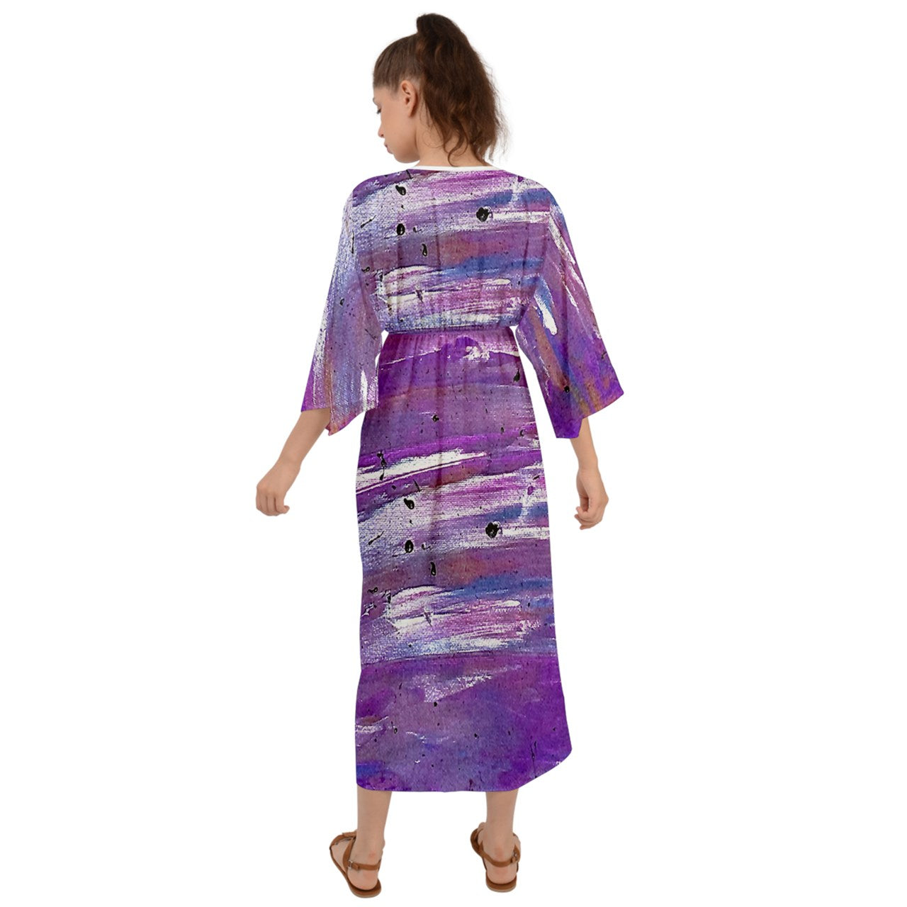 Purple Grecian Style Maxi Dress