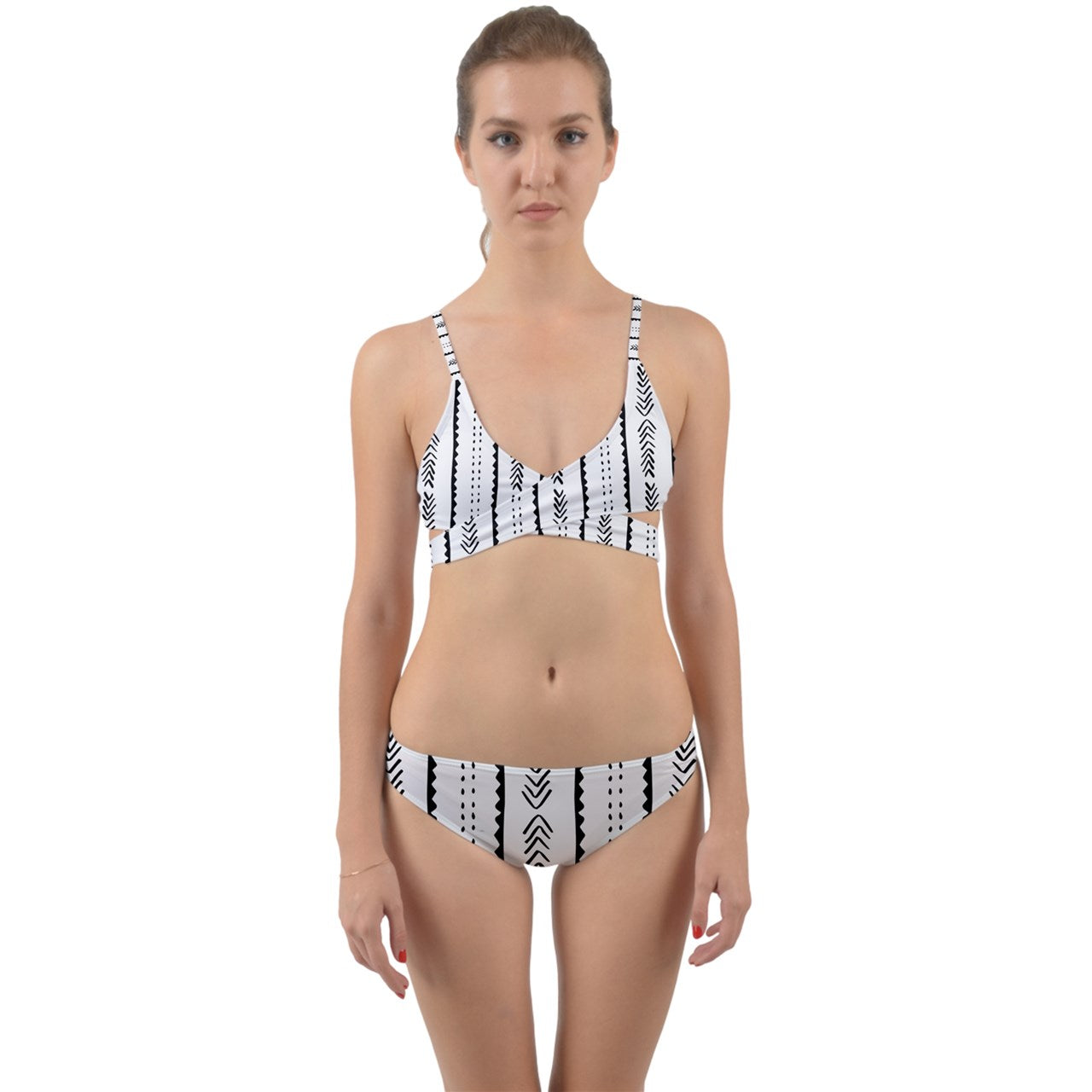 African Mudcloth #20 Wrap Around Bikini Set