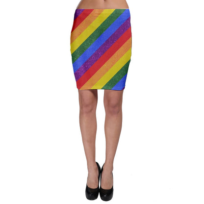 Rainbow Pride Bodycon Skirt 3XL