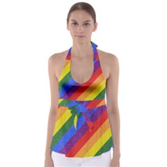 Celebrate Diversity with Our Luxtrini Rainbow Pride Babydoll Tankini Top