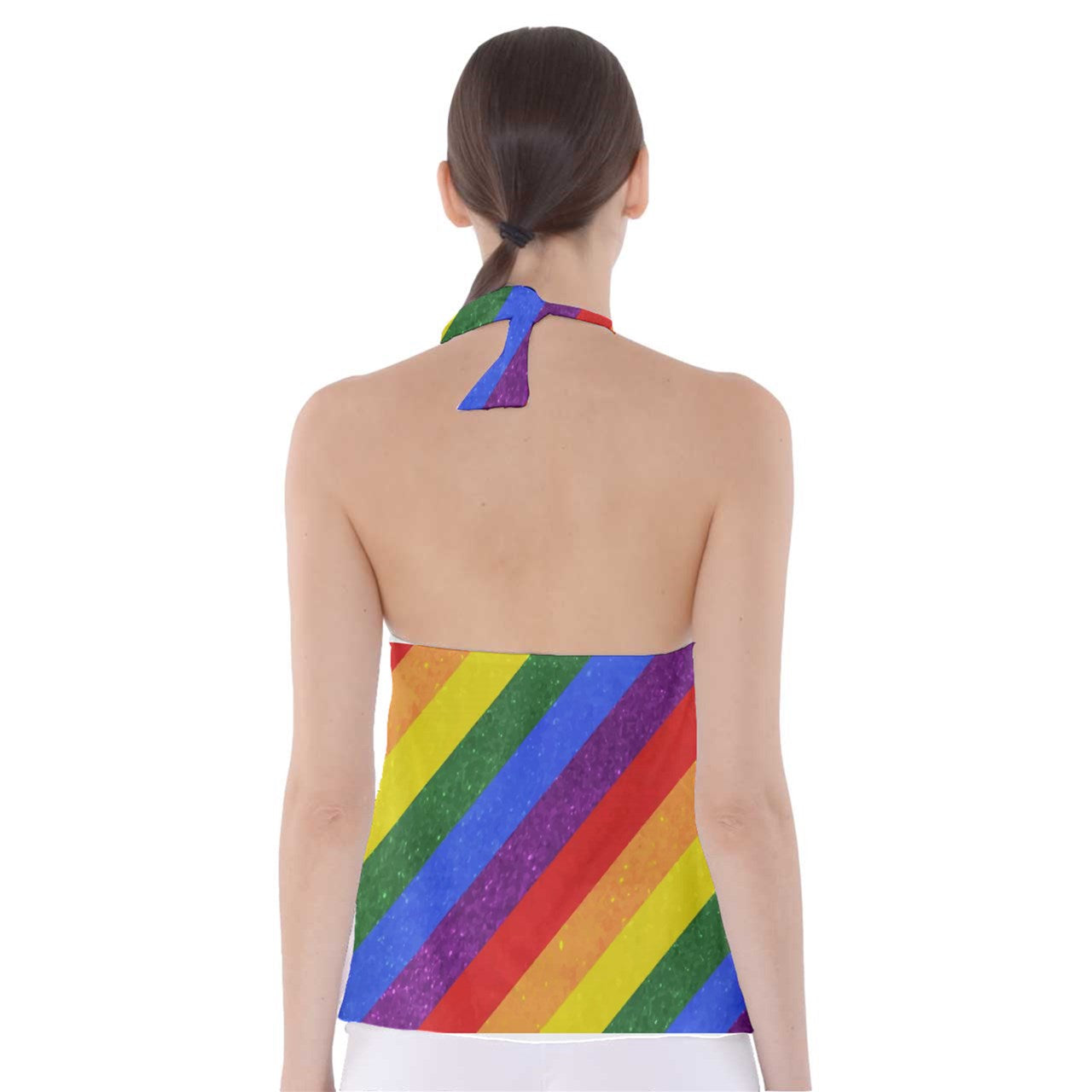 Celebrate Diversity with Our Luxtrini Rainbow Pride Babydoll Tankini Top