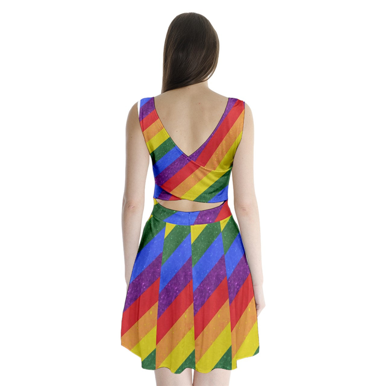 Rainbow Pride Split Back Mini Dress