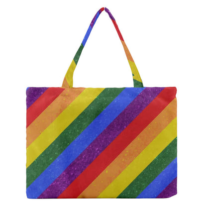 Rainbow Pride Zipper Medium Tote Bag