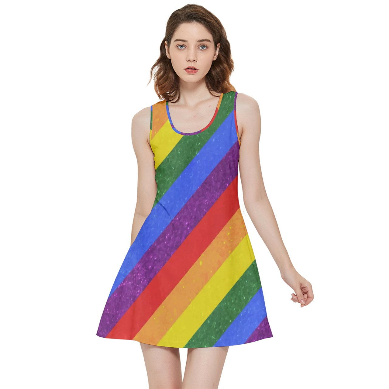 Rainbow Pride Inside Out Reversible Sleeveless Dress