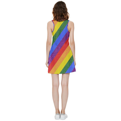 Rainbow Pride Inside Out Reversible Sleeveless Dress