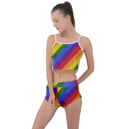 Rainbow Pride Summer Cropped Co-Ord Set