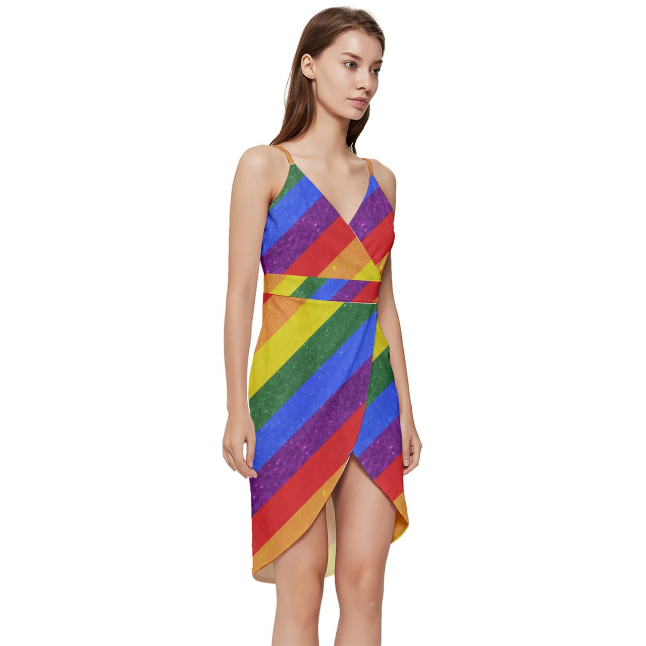 Rainbow Pride Wrap Frill Dress