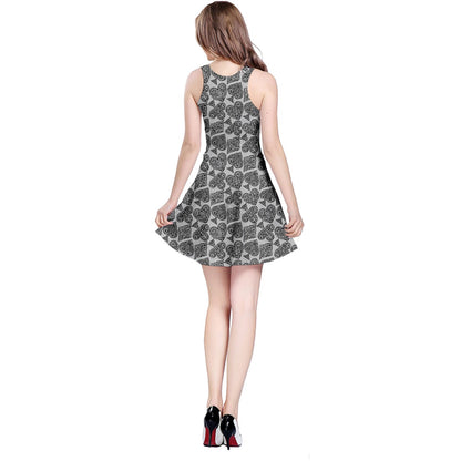 Playingcards-grey Reversible Sleeveless Dress