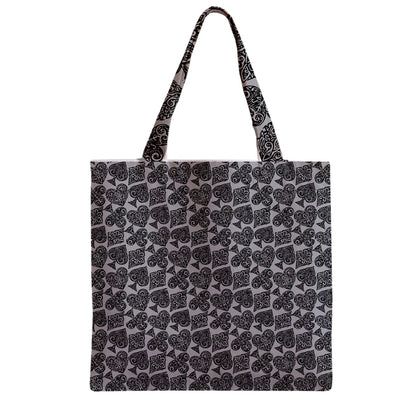 Playingcards-grey Zipper Grocery Tote Bag