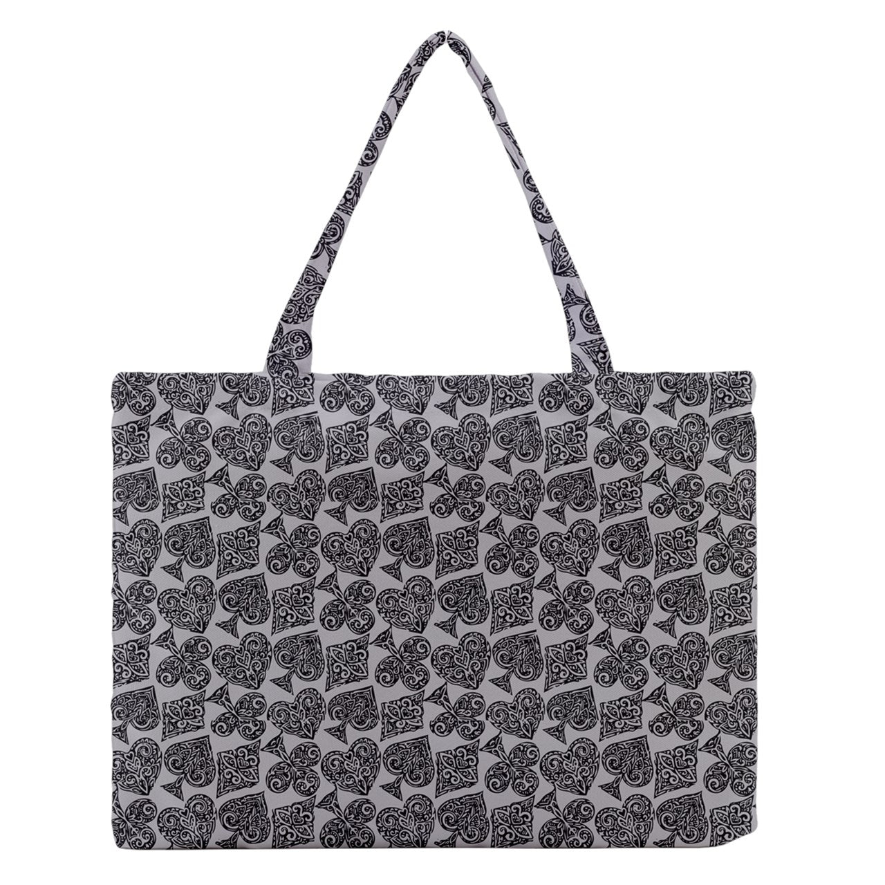 Playingcards-grey Zipper Medium Tote Bag