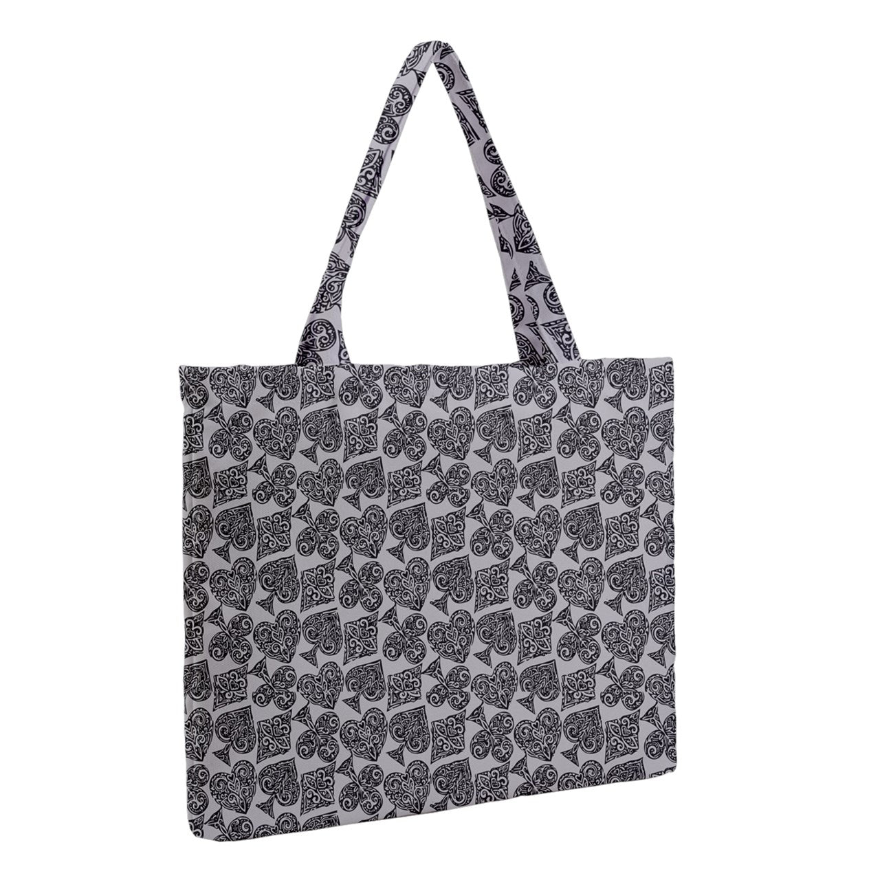 Playingcards-grey Zipper Medium Tote Bag