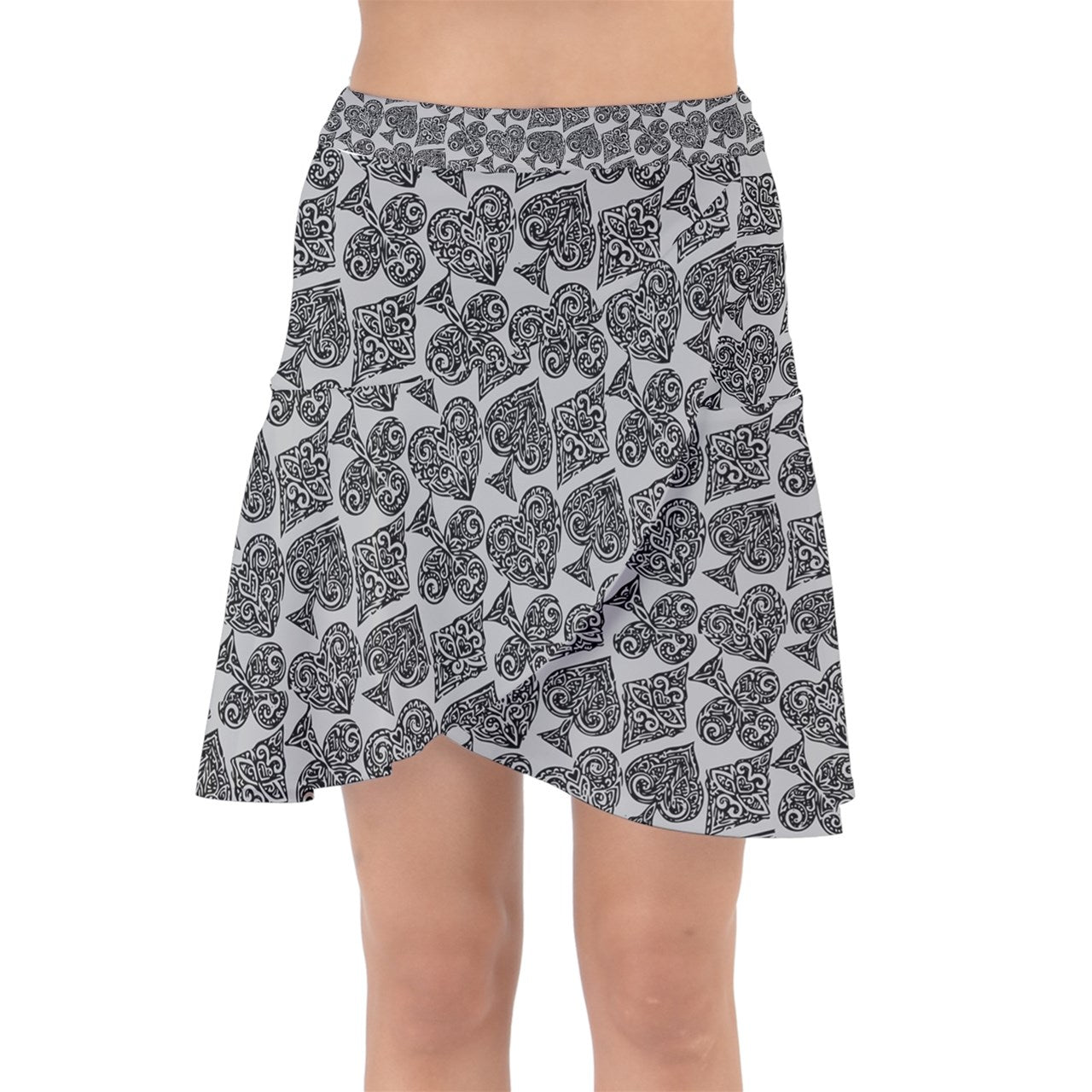 Poker Wrap Front Skirt