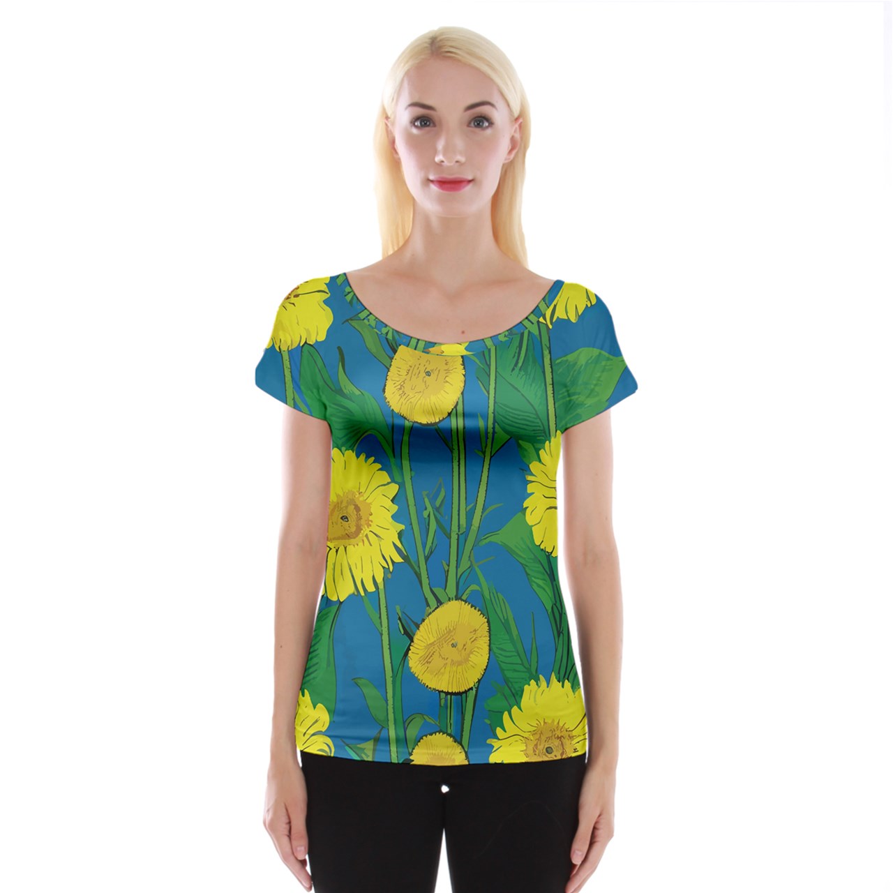 Sunflower Cap Sleeve Top