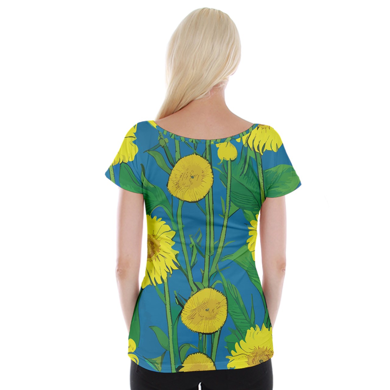 Sunflower Cap Sleeve Top