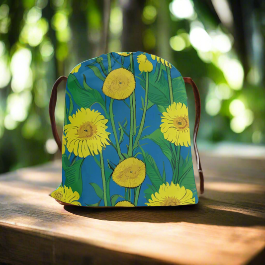 Sunflower Drawstring Pouch (Large)