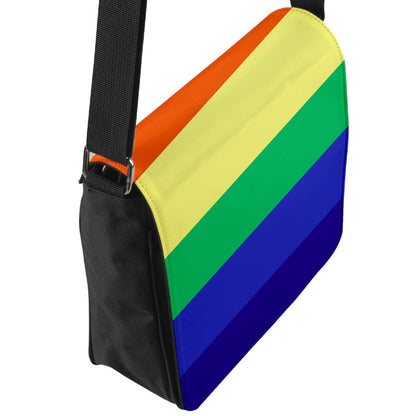 LGBTQ Rainbow Pride #12 Flap Closure Messenger Bag (L)