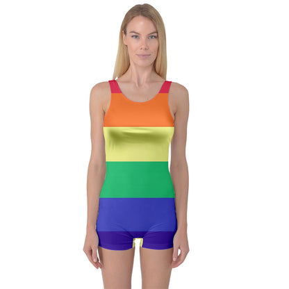 LGBTQ Rainbow Pride #12 One Piece Boyleg Swimsuit