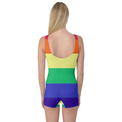 LGBTQ Rainbow Pride #12 One Piece Boyleg Swimsuit