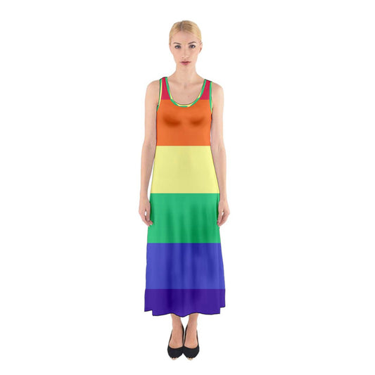 LGBTQ Rainbow Pride #12 Sleeveless Maxi Dress