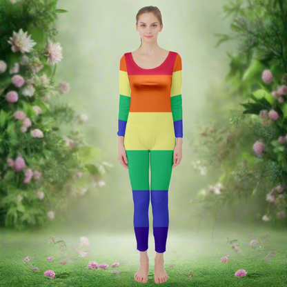 LGBTQ Rainbow Pride #12 Long Sleeve Catsuit - Customizable, Comfortable, and Perfect for Comic Con or Costume Parties