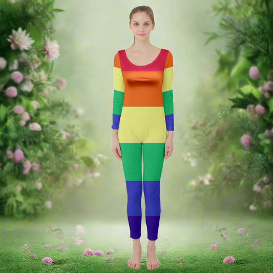 LGBTQ Rainbow Pride #12 Long Sleeve Catsuit - Customizable, Comfortable, and Perfect for Comic Con or Costume Parties