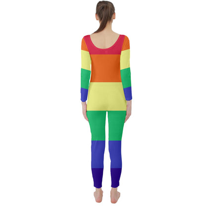 LGBTQ Rainbow Pride #12 Long Sleeve Catsuit - Customizable, Comfortable, and Perfect for Comic Con or Costume Parties