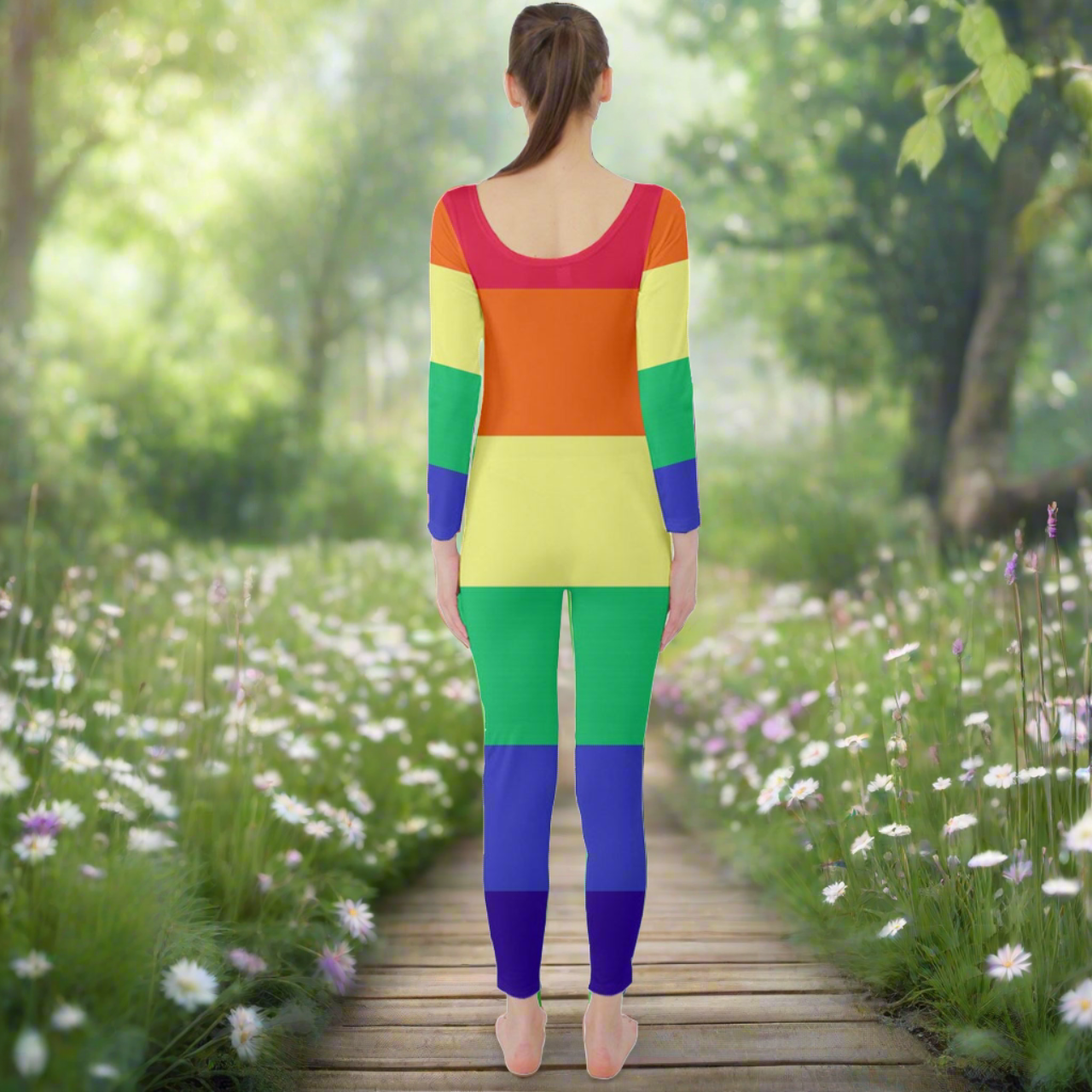 LGBTQ Rainbow Pride #12 Long Sleeve Catsuit - Customizable, Comfortable, and Perfect for Comic Con or Costume Parties